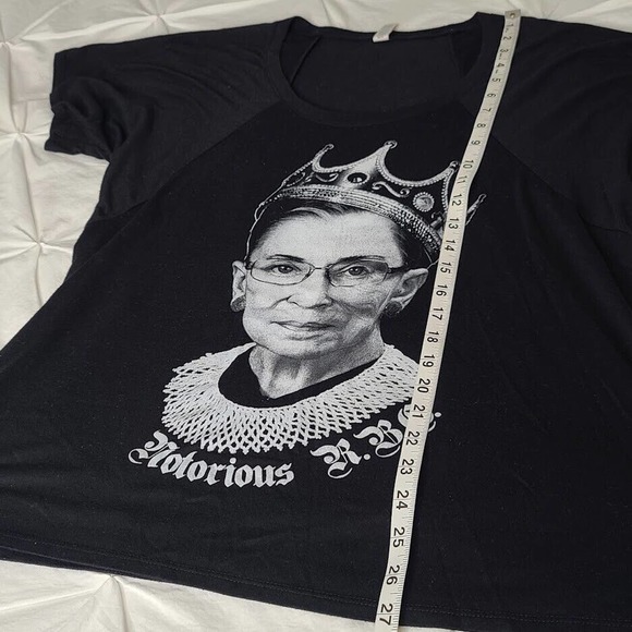 Notorious RBG T-Shirt Black Short Sleeve 2X Ruth Bader Ginsburg Liberal Democrat - Picture 7 of 7
